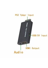 PS2 to HDMI Video Converter Adapter with 3.5mm Audio Output for HDTV Monitor US
