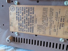 Vintage General Electric AM FM Tube Radio Cocoa Working Rare 8* 13* 5.5 In