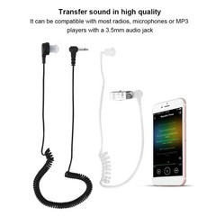 3.5mm Mono Listen Only Surveillance Acoustic Tube Earpiece Headset Anti