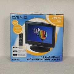CRAIG 13 inch High Definition LCD TV 720p Model CLC503 PC Input Gaming Remote