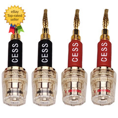 CESS 220 Pin Banana Plug to 4Mm Female Banana Jack Speaker Wire 4 Pack