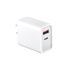 USB C + USB A Wall Charger Fast Charging, 3A/5V 18W USB-C USB-A Power Adapter