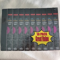RCA T-120 VHS Up To 6 Hours Hi-Fi Stereo Video Tape Lot Of 10 New Sealed