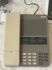 AT&T 5500 Cordless Speakerphone Box Instructions Cord Battery Untested