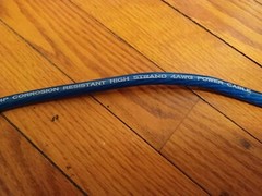 ROCKFORD FOSGATE 4 AWG 8 AWG BLUE SILVER POWER OR GROUND WIRE BLUE 48 + FEET