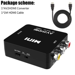 RCA AV Composite to HDMI Converter HD Adapter for CVBS Audio Video Wii NES SNES