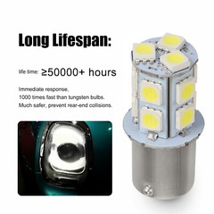 10 X Super White 1156 1141 13-SMD RV Camper Trailer LED Interior Light Bulbs 12V