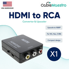 HDMI to RCA Converter AV 720p 1080p HDMI2AV Upscaler Video Adapter Wii NES Lot