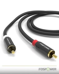 FosPower 2x 3FT Dual Layer 2 RCA to RCA L/R Male Stereo Audio Cable Cord Plug