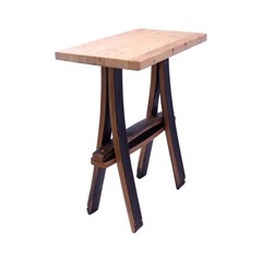 AmishToyBox.com Rustic Plant Stand or End Table with Wormy Maple Top and…