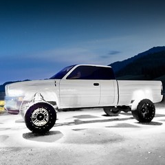 MICTUNING C2 Curved 12 Pods Pure White LED Rock Lights Truck Underglow Neon Kits