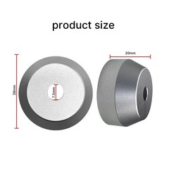 Silver 45 RPM Record Adapter Solid Aluminum 7 Inch Vinyl Dome Turntable Player