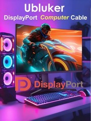 10K 8K DisplayPort 2.1 Cable 10ft 54Gbps 4K 240Hz UHBR HDCP2.3 Braided