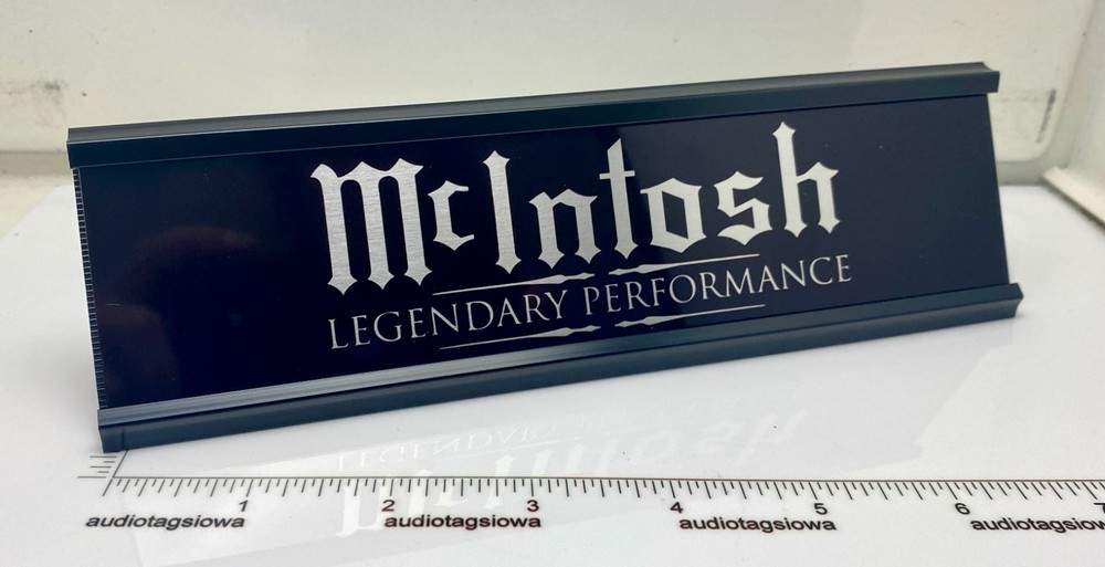 McIntosh Legendary Performance Desk Sign – Custom Made Aluminum Dual Sided