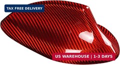 Bilisin Compatible with Car Carbon Fiber Shark Fin Antenna Cover Roof Aerials Ba