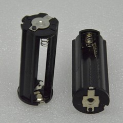2x Cylindrical 3 AAA Plastic Battery Holder Adapter Case Box For Flashlight Lamp