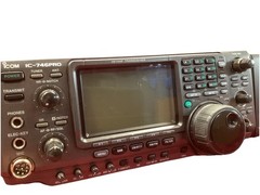 Icom IC-746 Pro Transceiver & IC-PS-125 Manual Two Microphones Tested & Working