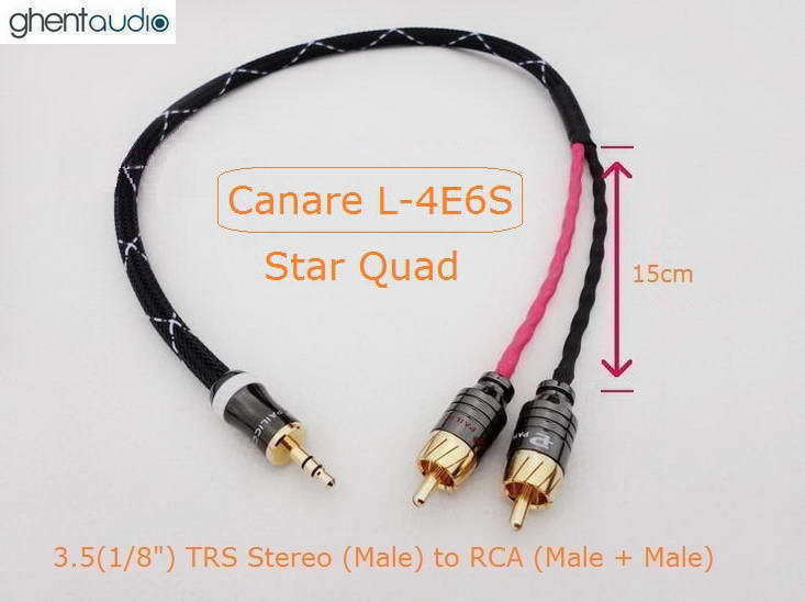 B01 (0.5m 1.5ft)—3.5mm Jack (1/8′) TRS(m) AUX Stereo to Dual(2) RCA(m) Y Cable