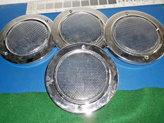 (1) NICE Classic Car Speaker Covers/grill Chrome Metal Vintage 5 1/2 Inch