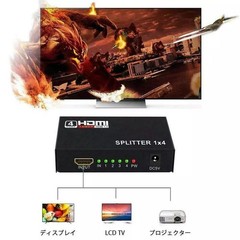 HDMI Splitter 1 In 4 Out 4K UHD HD 1080P 4-Port Repeater Splitter Amplifier 1×4