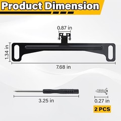Backup Camera License Plate Mount, Rear Camera Back up Bracket, Universal Car