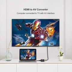 RCA AV to HDMI HD Converter Adapter Composite 3RCA CVBS Audio Video Wii SNES NES