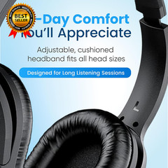 over Ear Wired Stereo Headphones for Podcasts, Studio Monitoring and Recording