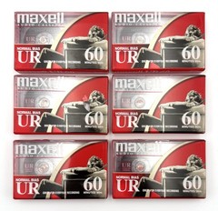 Maxell UR60 Audio Cassette Tape 60 Minutes – LOT OF 6 – NEW/SEALED