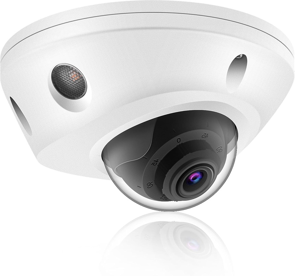 4K 8MP Mini Low Profile Dome PoE IP Camera Indoor 98 Ft Night Vision 2.8mm