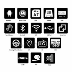 Android 15.0 10.1inch Car Stereo Radio No-DVD Player Car GPS In Dash Navi Wifi