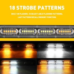 2pcs 24 LED Strobe Lights Emergency Flashing Warning Beacon Yellow Amber 12V EXV