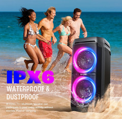 W-KING T11 Portable Bluetooth Speaker 240W Loud Boom Box&Deep Bass Subwoofers