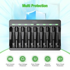 EBL AA AAA Rechargeable Lithium Li-ion Batteries 1.5V / Battery Charger Lot