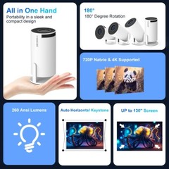 Magcubic Projector HY300 PRO 4K Android 11 Dual Wifi6 260ANSI Allwinner H713 BT