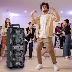 3000W Portable Bluetooth Speaker Sub Woofer Heavy Bass Sound System Party+Remote