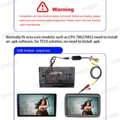 USB to CVBS/HDMI Video Output Box Hub Module Adapter Dongle for Android Stereo