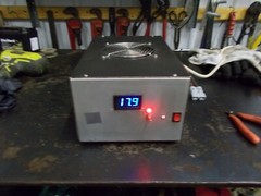 100 AMP HOMEBREW UNREGULATED POWER SUPPLY, WORKS WELL, 110VOLT.