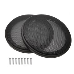 6.5″ Speaker Grill Covers – Car Subwoofer Protector, ABS Plastic & Metal Mesh, 2