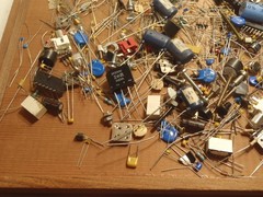 ONE POUND MISC. ELECTRONICS AND HARDWARE AS PICTURED
