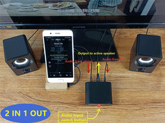M1 2 in 1 Out 3.5Mm Stereo Audio Switch Aux Switcher Speaker Selector Splitter B