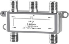 4 In 1 Out RF Combiner 1 In 4 Out RF TV Splitter For CATV Box Satellite Antenna