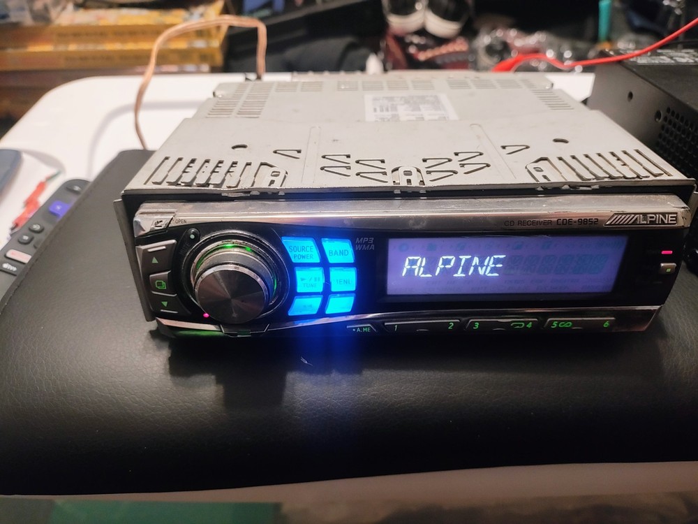 Old School Alpine CDE-9852 CD Player In Dash Receiver Harness Not Available
