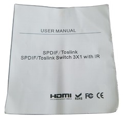 ViewHD SPDIF | TOSLINK Digital Optical Audio Switcher 3×1 with Remote