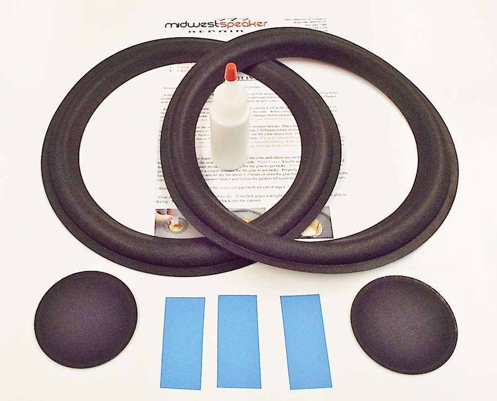 Advent Legacy 10″ Woofer Refoam Kit – Speaker Foam Repair w/ Shims & Dust Caps!