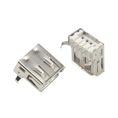 Right Angle Solder USB Standard 4 Pin Female Port Plug Jack Connector 100 PCS