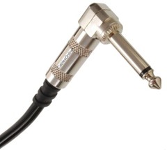1/4″ TS Mono Plug to Dual 1/4″ TS Mono Plugs Right-Angle Audio Splitter Cable