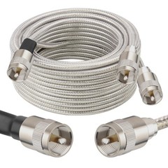 Dual CB Antenna Coax Cable 18FT Low Loss RG8X Stranded CoPhase 3 PL259
