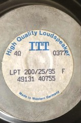 ITT LPT 200/25/95 – Vintage West Germany Hi-Fi Midbass – OEM Refoam 2025
