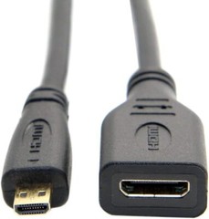 Micro HDMI Type D Male To HDMI Type A Female Cable Adapter Converter Connector