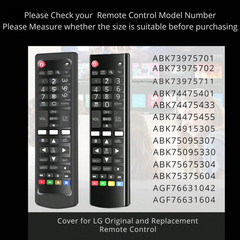 Silicone Anti-Slip LG Remote Control Cover Glow In Dark TV Remote Luminous Case